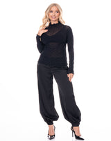 חולצת שיפון נקודות