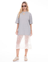 שמלת טישרט תחרה