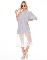 שמלת טישרט תחרה