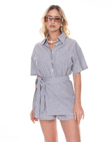 אוברול פסים קשירה