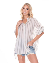 מכופתרת פסים