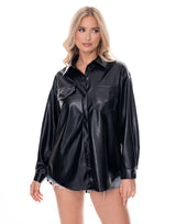 חולצה דמוי עור