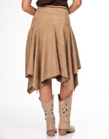 חצאית אסימטרי קטיפה