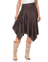 חצאית אסימטרי קטיפה