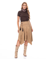 חצאית אסימטרי קטיפה