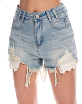 שורט קרעים תחרה