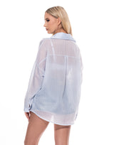 חולצה מכופתרת שיפון פסים