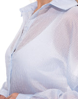 חולצה מכופתרת שיפון פסים