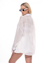 חולצה מכופתרת שיפון פסים