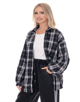 חולצה משבצות קרעים