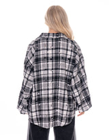 חולצה משבצות קרעים