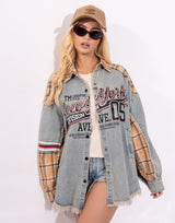 ג'קט שילוב גינס הדפס