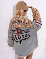 ג'קט שילוב גינס הדפס