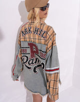 ג'קט שילוב גינס הדפס