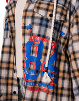 ג'קט משבצות שילוב הדפסים