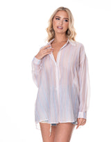 מכופתרת פסים