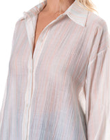 מכופתרת פסים