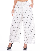 מכנס סאטן מנוקד