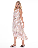 שמלה קולר אתני שילוב חגורה