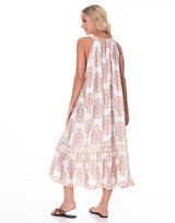 שמלה קולר אתני שילוב חגורה