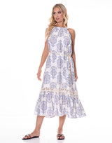 שמלה קולר אתני שילוב חגורה