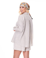 חליפת שורט פשתן