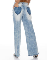 ג'ינס כיס לבבות