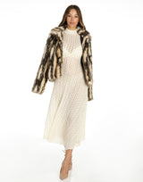 מעיל פרווה הדפס