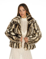 מעיל פרווה הדפס