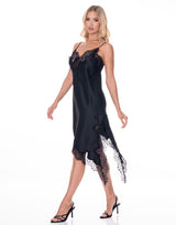 שמלת סאטן א סימטרית