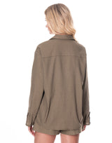 חליפת פשתן שורט גומי