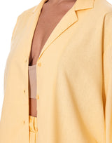 חליפת פשתן שורט גומי