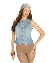 ווסט ג'ינס כפתורי זהב