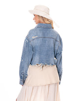 ג'קט ג'ינס קרעים