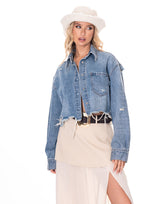 ג'קט ג'ינס קרעים