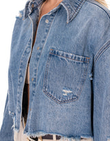 ג'קט ג'ינס קרעים