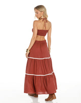 חליפת טופ סטרפלס חצאית