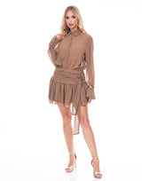 חולצה מכופתרת שיפון