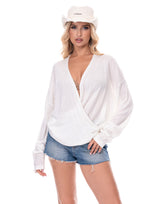 חולצה מעטפת רבידה