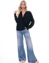 חולצה מעטפת רבידה