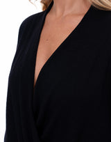 חולצה מעטפת רבידה