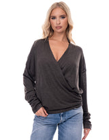 חולצה מעטפת רבידה