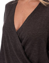 חולצה מעטפת רבידה