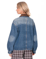 ג׳קט ג׳ינס צווארון קורדרוי