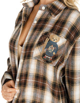 חולצה משובצת דובי