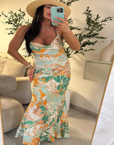 שמלת סאטן מקסי