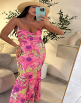 שמלת סאטן מקסי