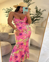 שמלת סאטן מקסי