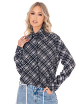 מכופתרת משבצות שילוב עניבה