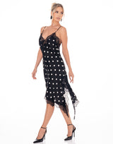 שמלת סאטן נקודות